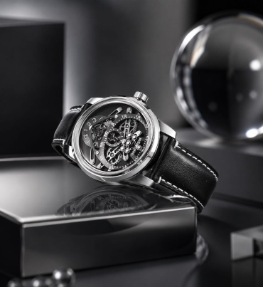 Механические OBLVLO Oblvlo Men Automatic Watch Tonneau Mechanical Wristwatch Skeleton Dragon Dial нержавеющая сталь