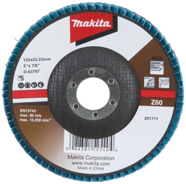 Makita лепестковый диск D-63797 125x22.23 мм 1 шт
