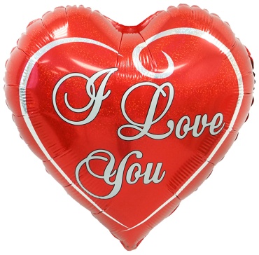 Воздушный шар Веселуха I love you 1 шт, мультиколор