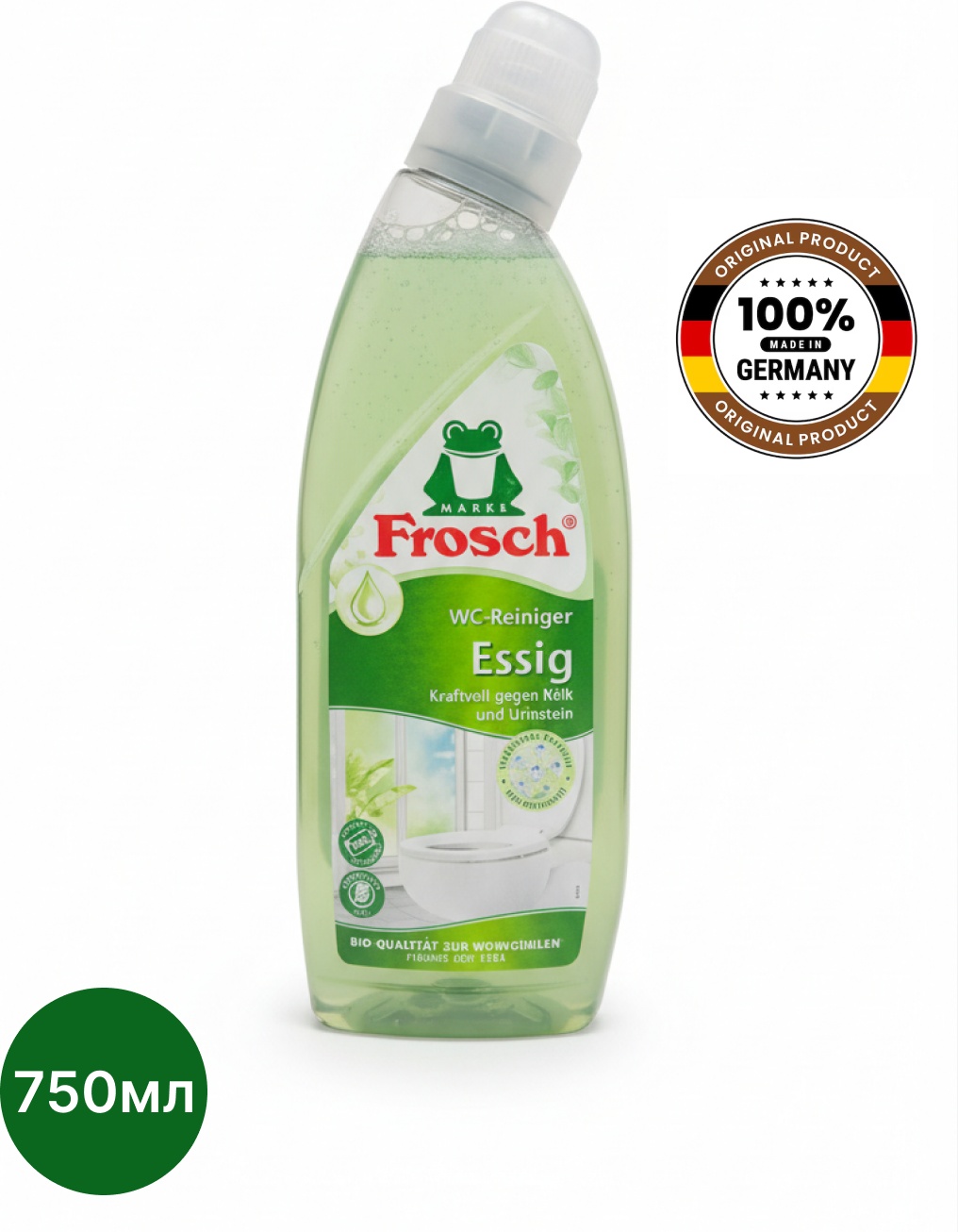 Жидкость Frosch Toilet Cleaner Raspberry Vinegar 0.75 л 0.75 кг