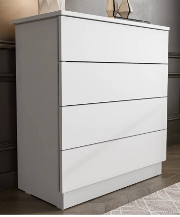 Комод Мальта, 70x35x75.6 см, белый