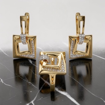 ADAL GOLD ADG_NUR013-1199 вес 8.66 г золото, фианит