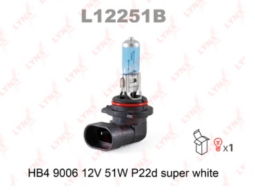 LYNXauto L12251B накаливания HB4, 1 шт