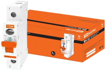 TDM ELECTRIC рубильник 1P 63 A, 4.5 кА, 220/400 В