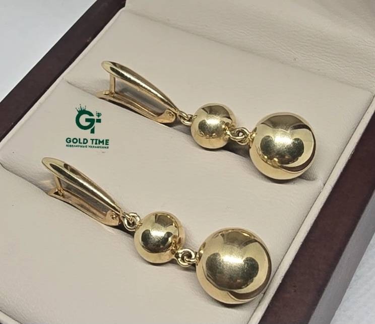 Серьги GOLD TIME 639310896 вес 4.7 г золото, без вставок