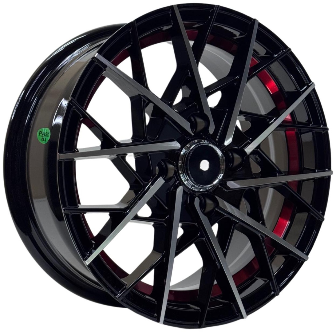 Wheels 361DD 6x14/4x100 D67.1 ET30 4 диска черный, хром, красный