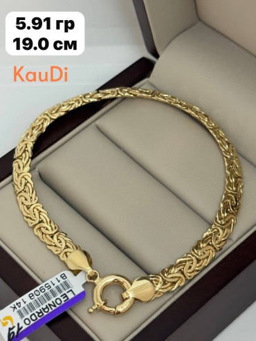 KauDi _Браслет _ длина 19 см, вес 5.91 г золото, плетение византийское