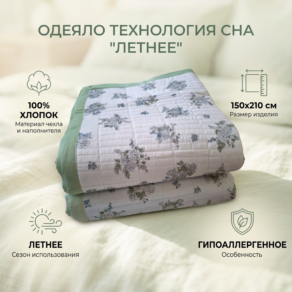 Одеяло Технология сна 150x210 летнее