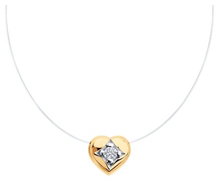 Колье Diamant 93-170-02189-1 длина 50 см вес 0.9 г серебро, без вставок