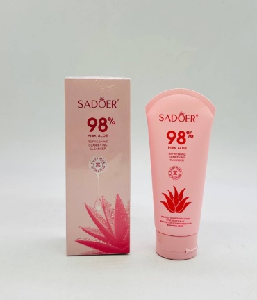 SADOER Пенка для умывания 98% Pink Aloe Refreshing Clarifying Cleanser гель-пенка 100 мл
