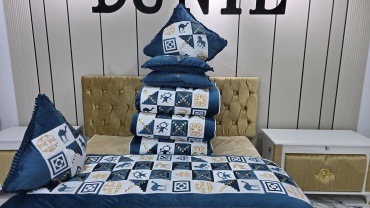 Dunie комплект корпе с подушками 225x80 см, хлопок, бирюзовый