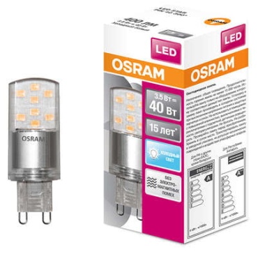Osram 3.5W G9, светодиодная, нейтральный белый