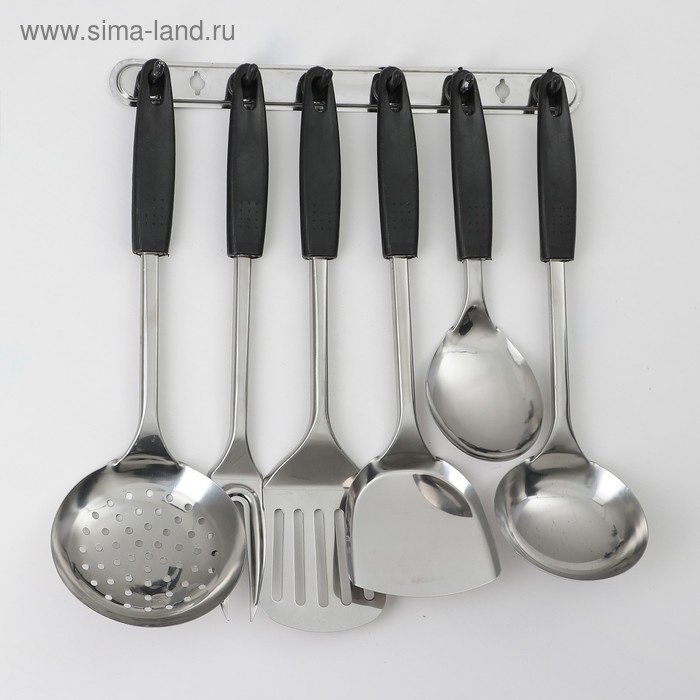 Набор кухонных инструментов SIMA-LAND HOME нержавеющая сталь, пластик, 6 шт