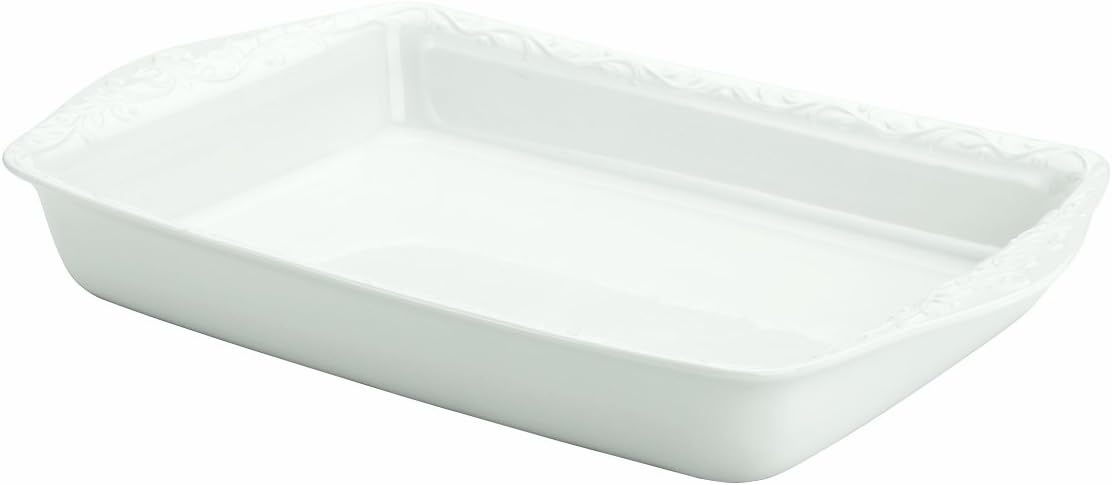 Блюдо для запекания Lenox OPAL INN CARVED 814792 33.1х22.8 см, фарфор