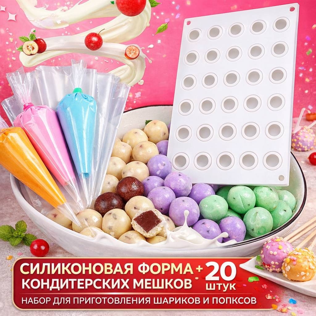 Для льда, для десерта, для конфет, для мармелада, для мороженого, для шоколада, для мастики, для заготовок 30044051_435401019, силикон