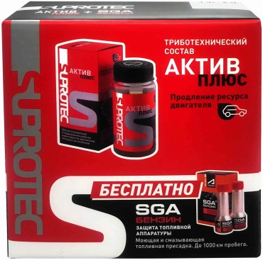 Suprotec присадка 851724 Подарочный набор Актив Плюс Бензин и SGA 0.3 л