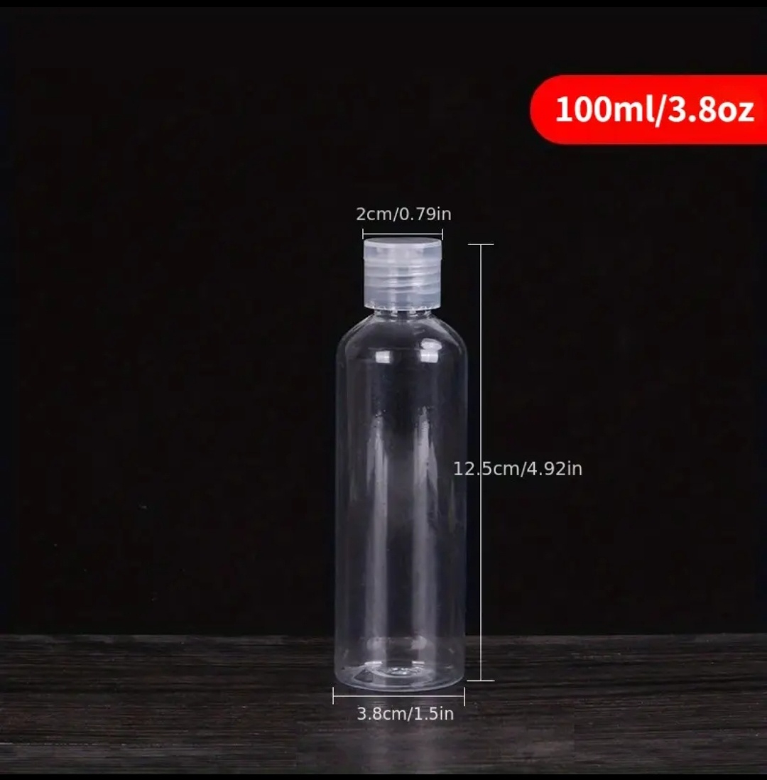 Флакон дорожный пластик 100 мл 5 шт