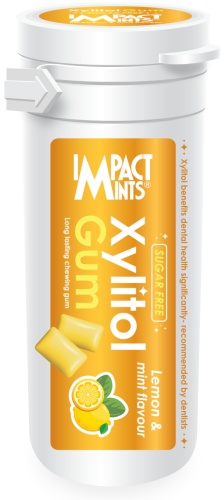 Жевательная резинка Impact Mints Xylitol Gym lemon and mint 15 шт