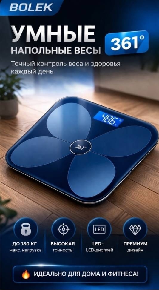 Напольные весы BOLEK электронные 622242058-1 до 180 кг