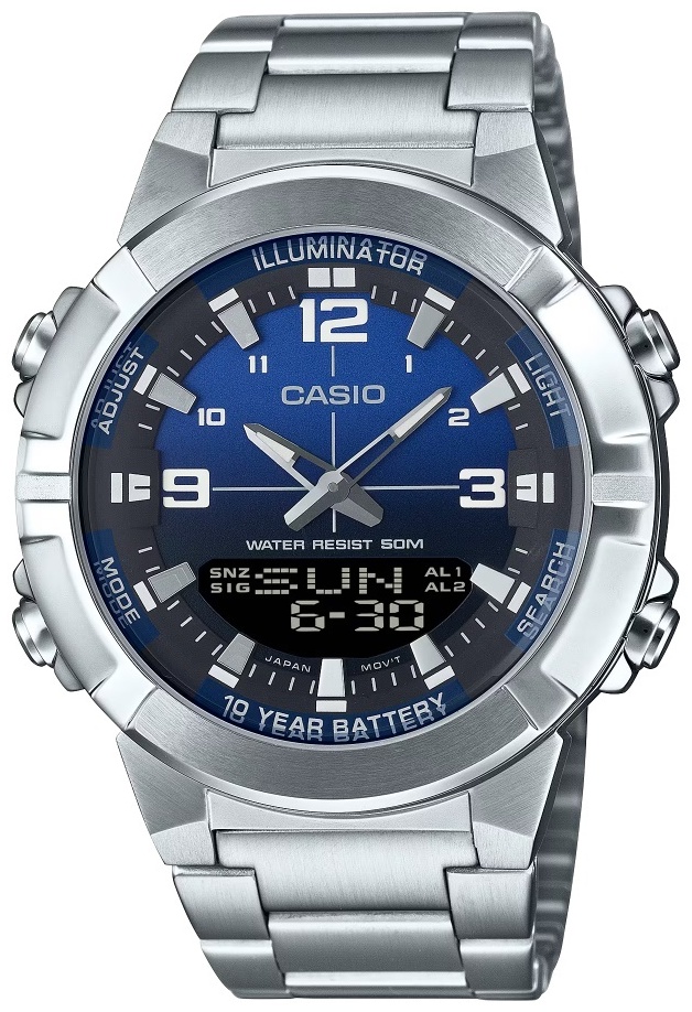 Кварцевые CASIO AMW-870DA-2A1VDF нержавеющая сталь