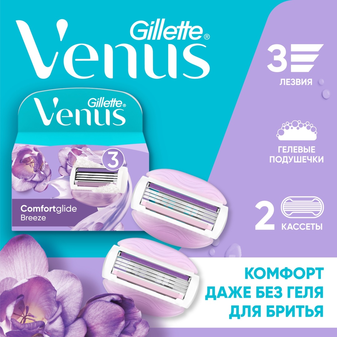 Gillette Venus Comfortglide Breeze сменные кассеты 2 шт