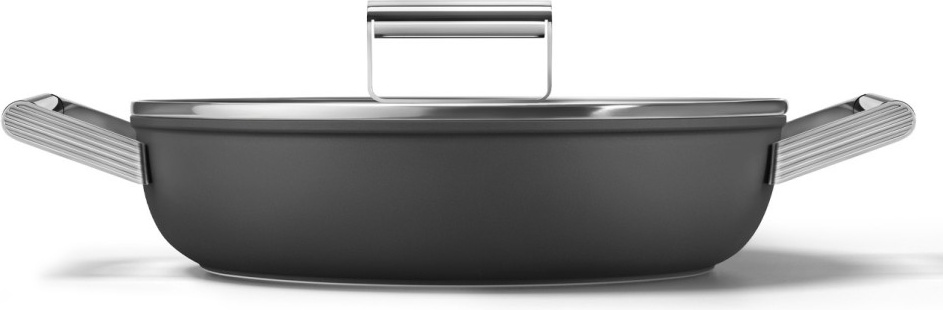 Сковорода Smeg DPF2812BLM 28 см с антипригарным покрытием, алюминий