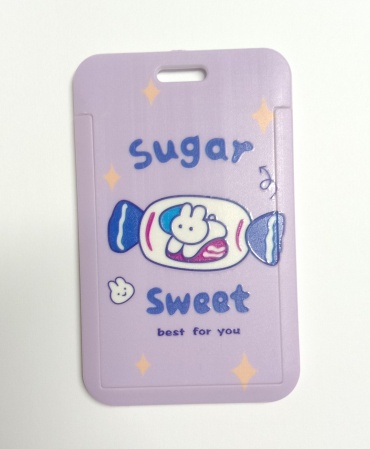 Бейдж Sugar sweet, без ремешка, фиолетовый, 1 шт