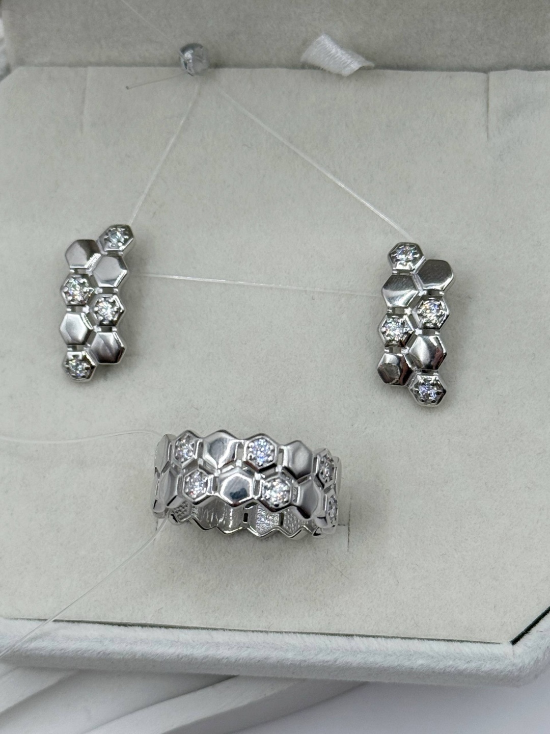AQUAMARINE 401002а вес 10 г серебро, фианит