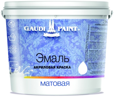 Gaudi Paint эмаль матовая Акриловая 4 кг, тон белый
