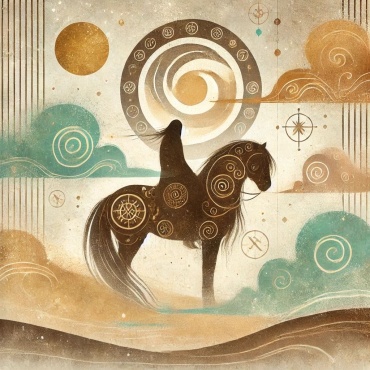 BLESS HOUSE постер Всадник степей 60x60 см