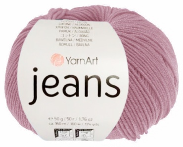 Моток YarnArt Jeans 65 - Сиренево-розовый 160 м 50 г