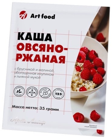 АртЛайф диетическое лечебное питание Каша «Овсяно-ржаная с брусникой и малиной» с пищевыми волокнами
