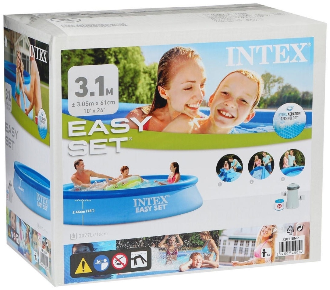 Бассейн надувной Интекс, 305x305x61 см