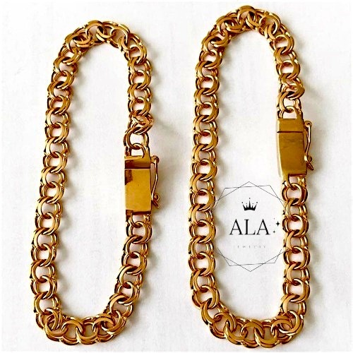 ALA ALA_GLD215-005 длина 19 см, вес 10.2 г золото, плетение бисмарк