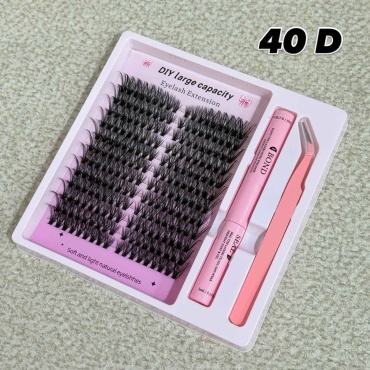 Diy Eyelashes накладные 40D D 0.07 мм черный mix 10-16 мм
