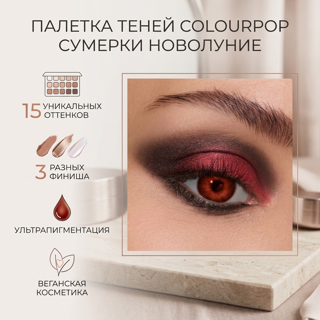 ColourPop тени прессованные Сумерки New Moon