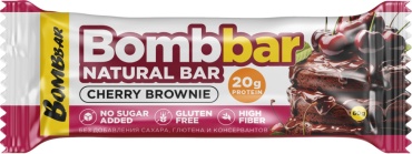 BombBar батончик Natural bar cherry brownie 1 шт