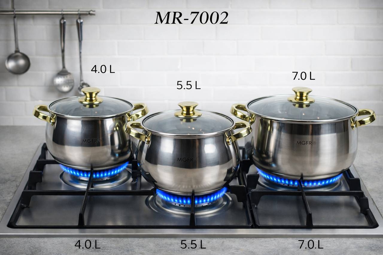 Набор кастрюль MGFR MR-7002 6 в 1