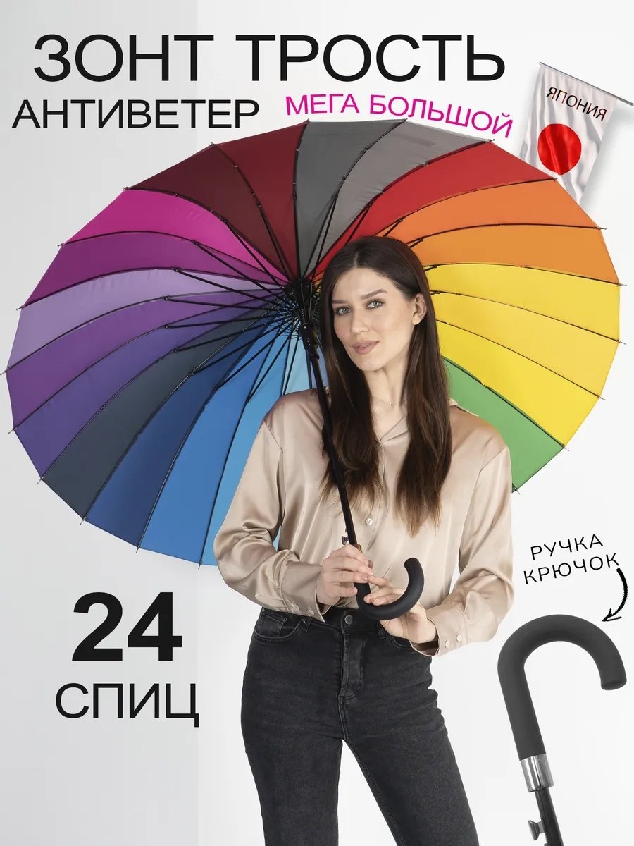Складной зонт полуавтомат белый