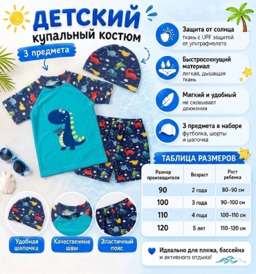 Комплект синий, бирюзовый