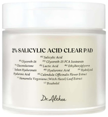 Dr. Althea тонер 2% Salicylic Acid Clear Pads 170 мл
