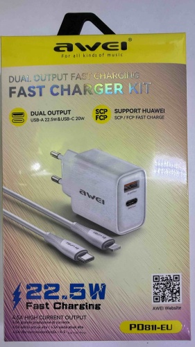 99 AwEI pD811-Eu USB Type-C 22.5 Вт белый