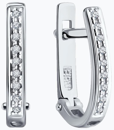 Серьги SOKOLOV EAR-SO-585-257888 вес 1.33 г золото, бриллиант