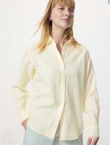 Рубашка Uniqlo светло-желтый