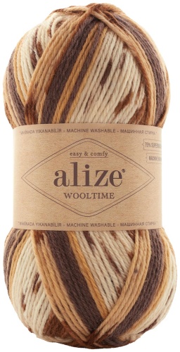 Моток Alize Wooltime 11023 мультиколор 200 м 100 г