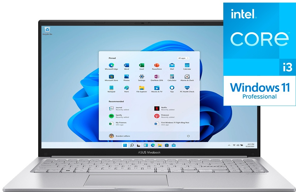 Ноутбук ASUS X1504VA 15.6" / 12 Гб / SSD 256 Гб / Win 11 Pro / 90NB10J2-M0TBY0