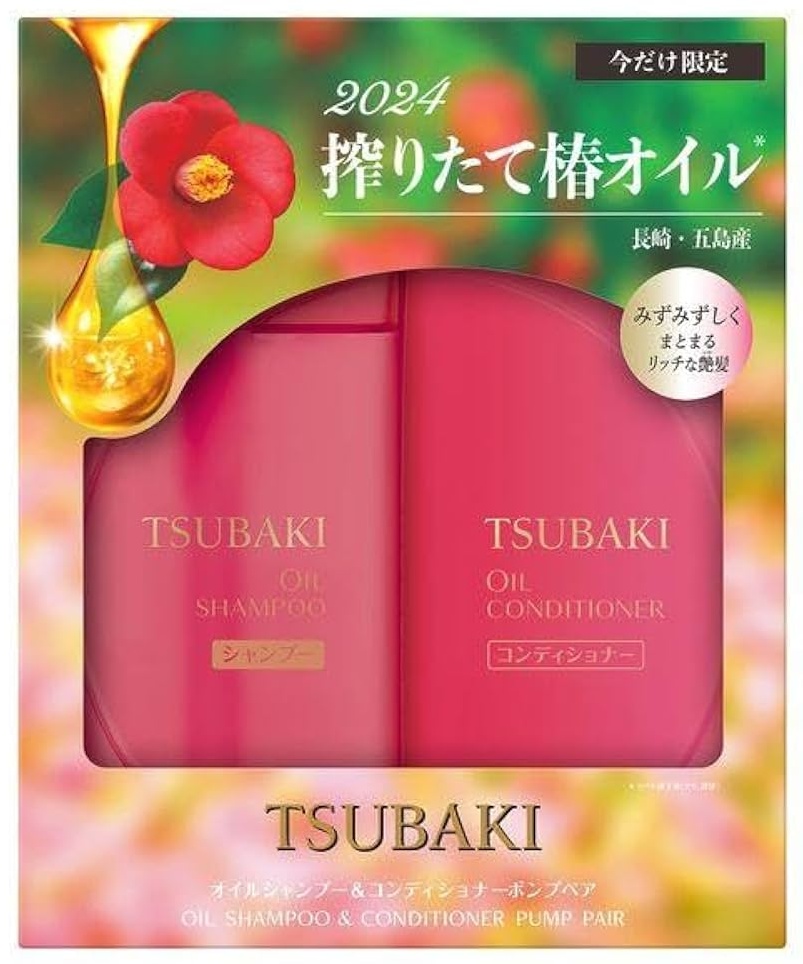 Tsubaki Oil Shampoo & Conditioner Pump Hair Set Набор с Шампунем и Кондиционером Обогащенный Маслами 490*2 набор по уходу за волосами унисекс