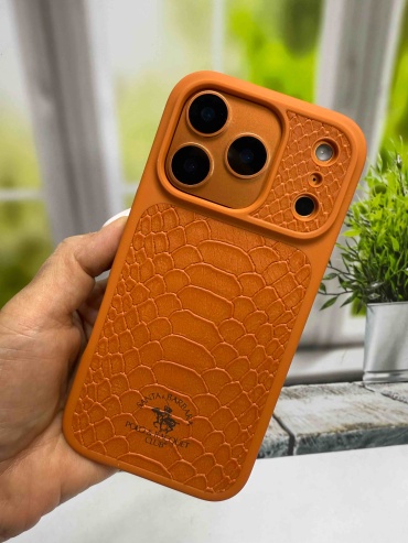 Чехол Santa Barbara Polo & Racquet Club для Apple iPhone 17 Pro Max оранжево-коричневый