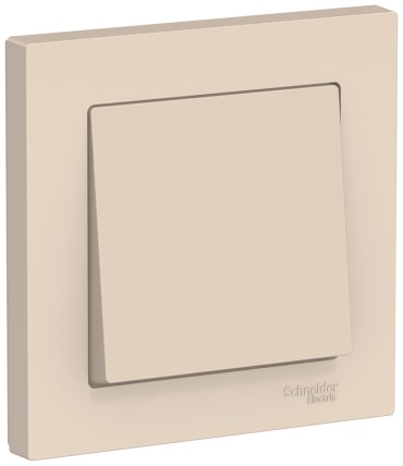 Выключатель клавишный Systeme electric СП AtlasDesign 10А IP20 (сх.1) 10AX в сборе бежевый ATN000212, бежевый