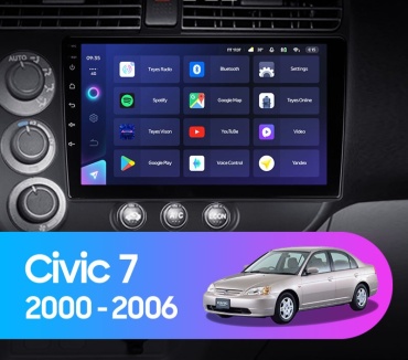 THE CUBE Honda Civic 2000-2006 4+64+ Камера 2 DIN Honda